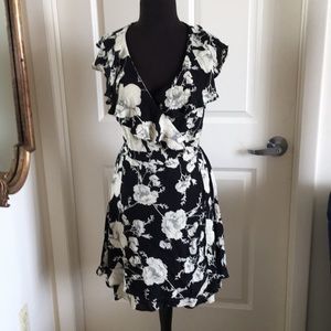 Free People black and cream French quarter dress